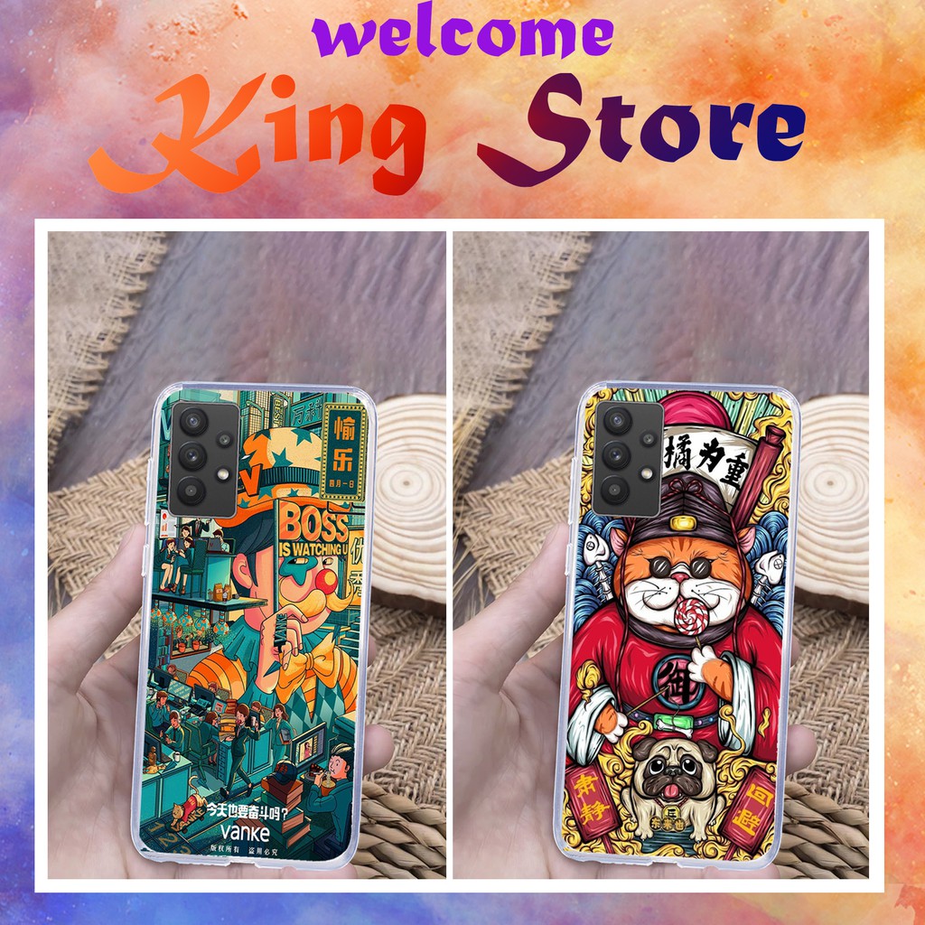 [NEW] Ốp lưng Samsung A32/A52/A72 - in hình người máy và mèo sơn dầu nhiều màu sắc_KINGSTORE.HN_Ốp SS A32/A52/A72