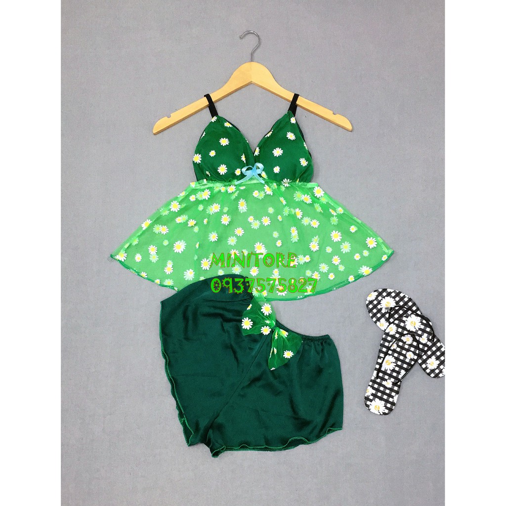 [SIZE DƯỚI 55KG] BỘ VOAN LƯỚI HOA CÚC KẾT HỢP PHI LỤA SEXY CÓ MÚT ÊM, VẢI MỀM MÁT ÍT NHĂN NHIỀU MÀU - Phi lưới 1/2 | BigBuy360 - bigbuy360.vn