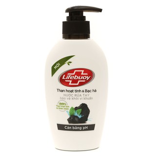 Nước Rửa Tay Lifebuoy Than Hoạt Tính Và Bạc Hà 180g