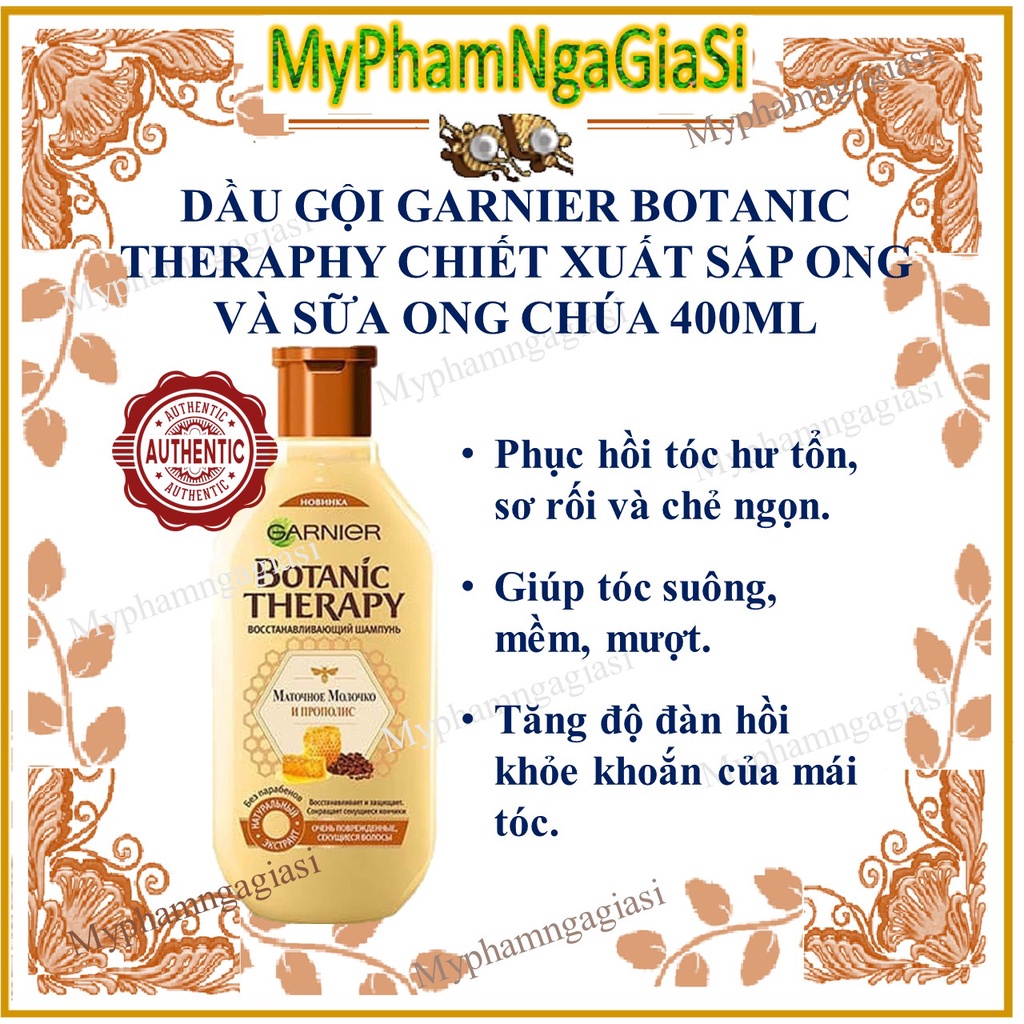 DẦU GỘI GARNIER BOTANIC THERAPY GIÚP  PHỤC HỒI SUÔNG MƯỢT TÓC