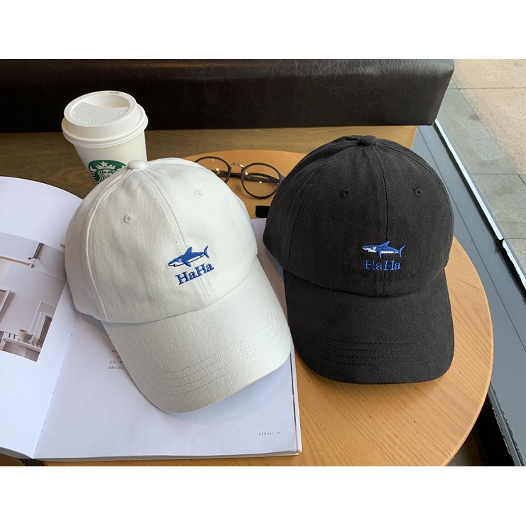 Mũ Lưỡi Trai Thêu Hình Cá Mập Cá Tính