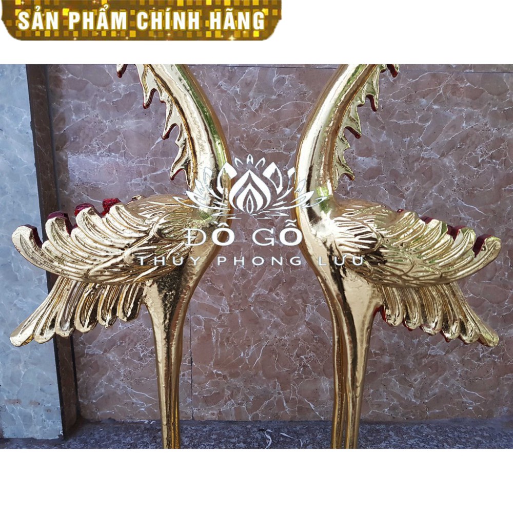 Hạc gia tiên gỗ mít hạc thần-hạc thờ-hạc đẹp bàn thờ-hạc gỗ mít