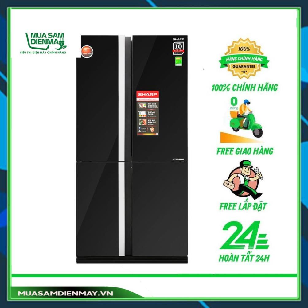 FX688VG BK Tủ lạnh Side by side Sharp Inverter 678 lít SJ-FX688VG-BK Chính Hãng