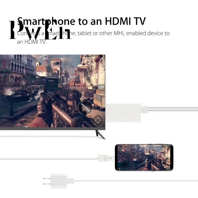 Dây chuyển đổi Micro USB sang HDMI HD 1080P cho Android Samsung