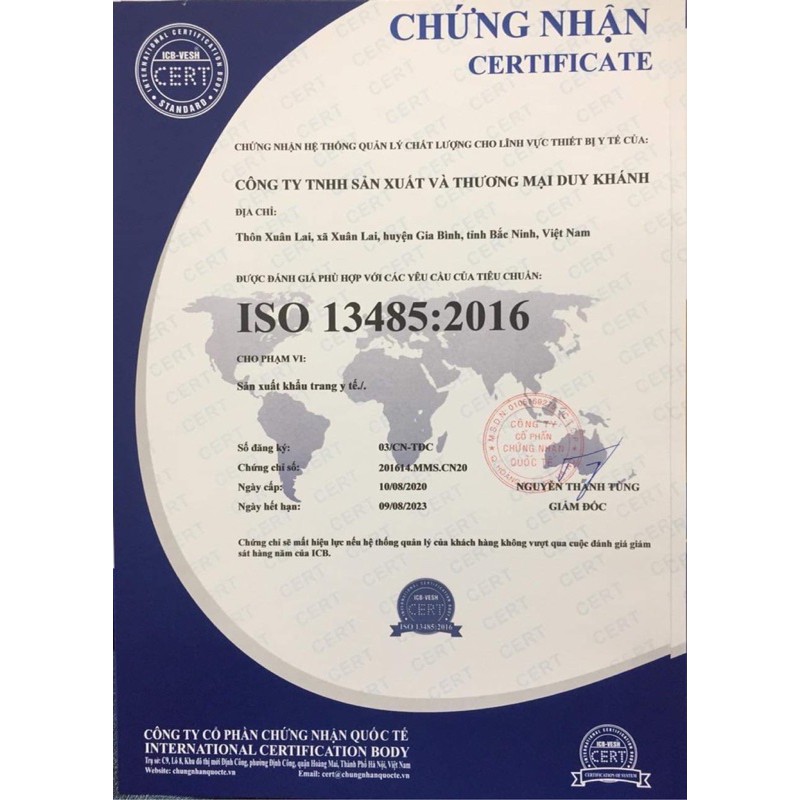 Khẩu Trang Hoạ Tiết 3D Mask Duy Khánh Kháng Khuẩn Chính Hãng Công Ty LOẠI ĐẸP