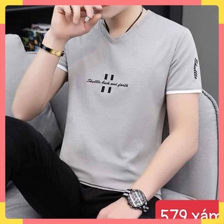 Áo thun nam tay ngắn cổ tim dáng ôm body S579