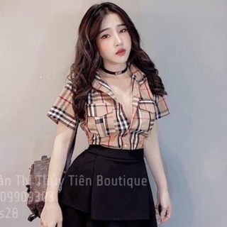 Áo sơ mi sọc caro BB phôm chuẩn CAO CẤP