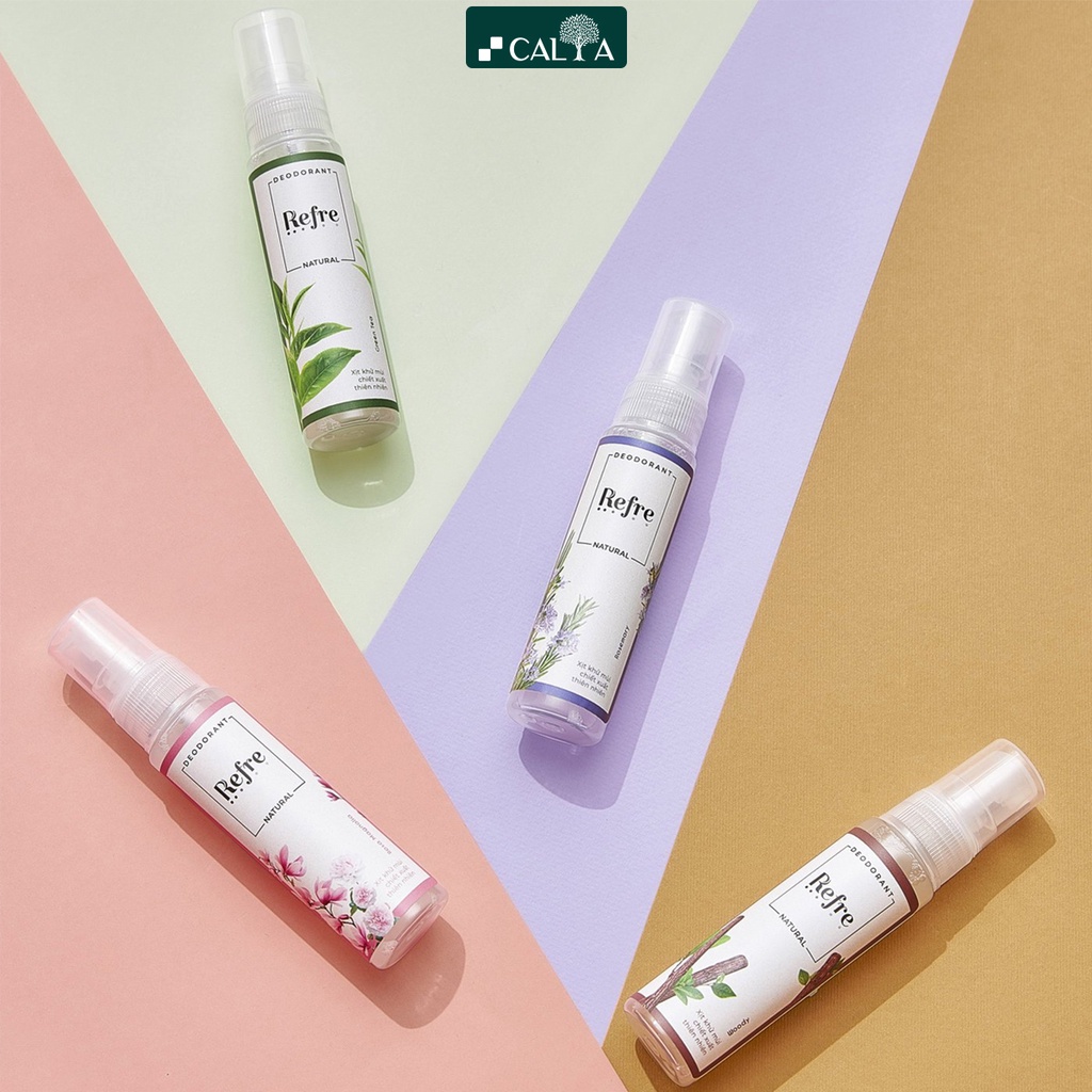 Xịt Khử Mùi Refre Hương Gỗ, Dưỡng Trắng, Hương Tự Nhiên - Refre Natural Mist 30ml