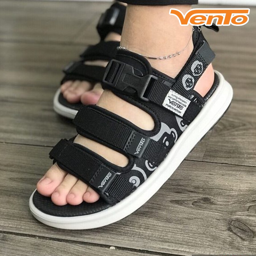 Giày Sandal Vento Nữ NB80 Màu Đen Họa Tiết Streetstyle