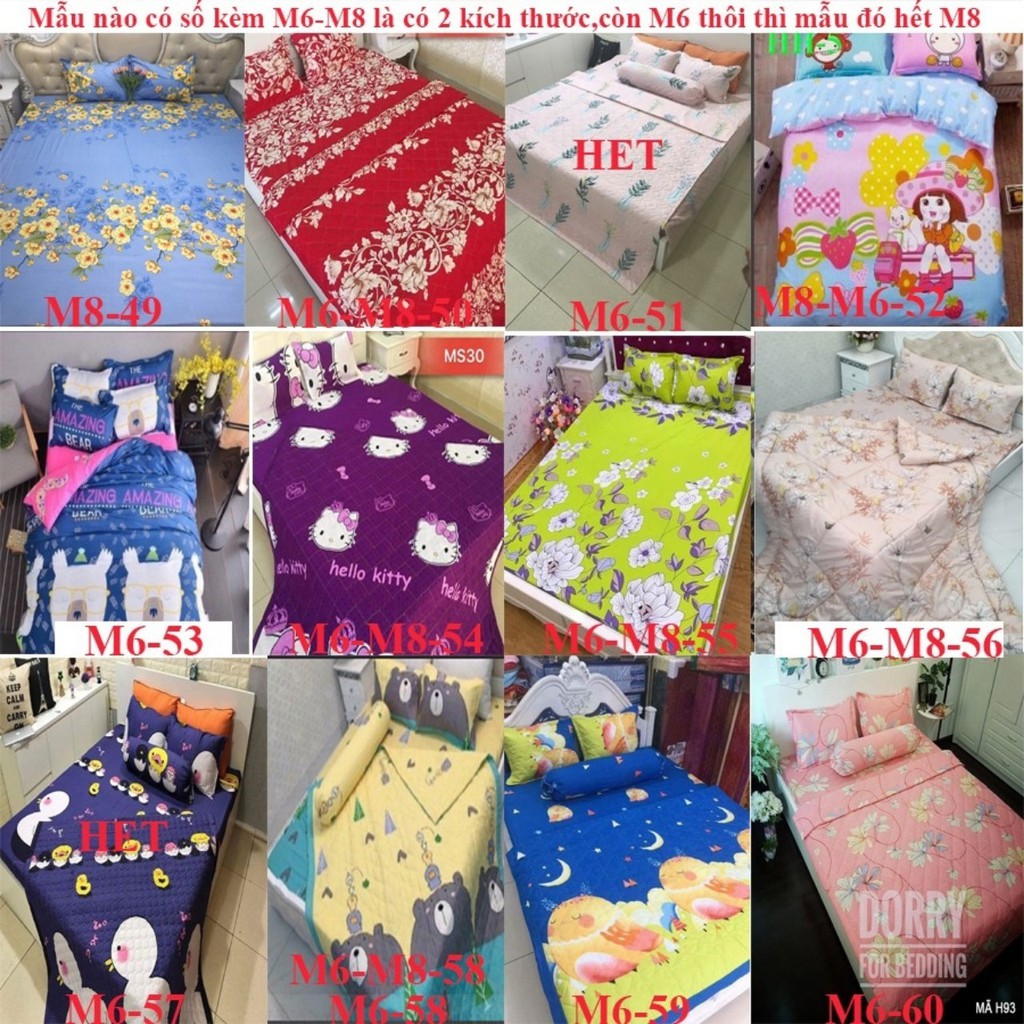 Bộ ga gối cotton poly HCM 1M8X2M | BigBuy360 - bigbuy360.vn