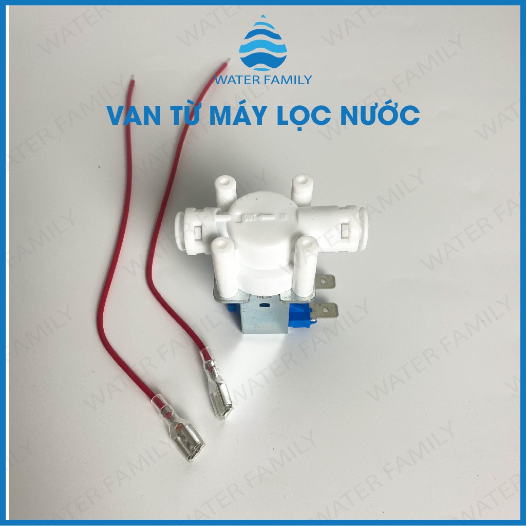Van điện từ 24V máy lọc nước 2 đầu phi 6 in chữ dập chìm thân cao cấp
