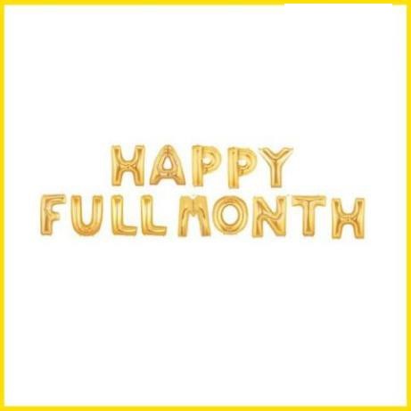 Bộ bóng HAPPY FULLMONTH trang trí tiệc đầy tháng, 30 ngày cho bé trai/ bé gái rẻ đẹp
