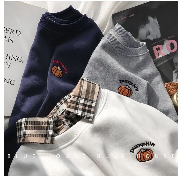 Áo Sweater Bí Ngô Nỉ Bông Áo Dài Tay Nỉ Bông Thu Đông 2021 Hàng Quảng Châu Siêu Đẹp (Ảnh thật ở cuối) | BigBuy360 - bigbuy360.vn