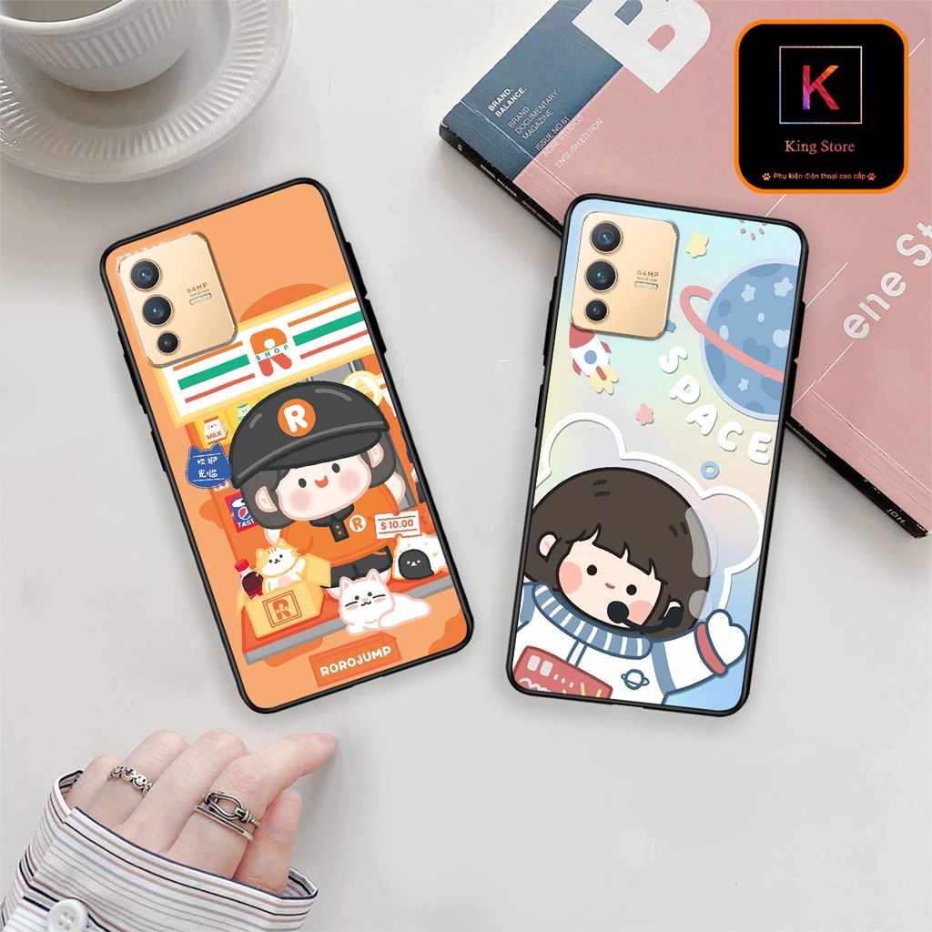 Ốp lưng Vivo V23 5G - Vivo V23e - Ốp in hình Ngân hà &amp; RoroJump siêu đẹp