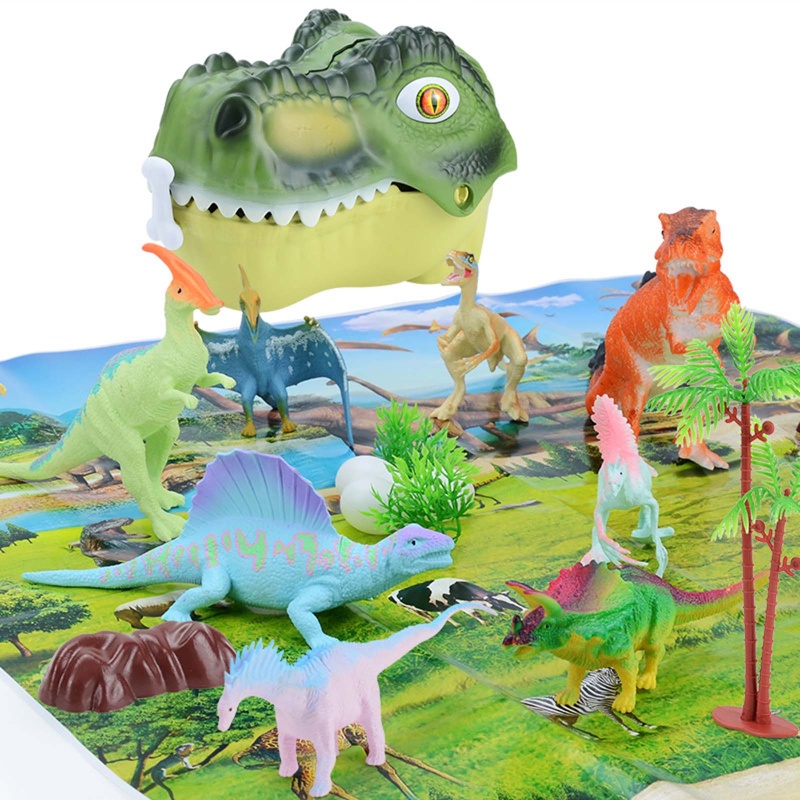 Mô Hình Đồ Chơi Khủng Long Xe Hơi Kèm Hộp Đựng Cho Bé