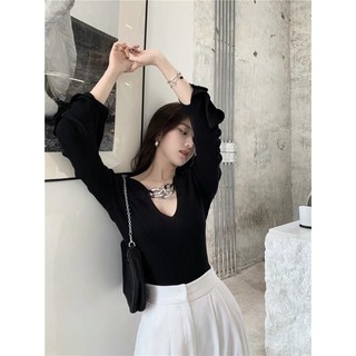 [ord] Áo len cổ xích tay loe