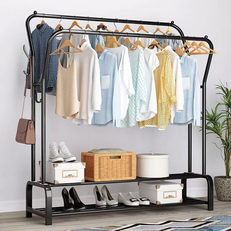 GIÁ TREO TỦ KỆ QUẦN ÁO MẪU MỚI 3 TRONG 1 ĐỂ GIÀY CÓ MẪU TREO MŨ, GIÀN PHƠI QUẦN ÁO GẤP GỌN MÃU MỚI