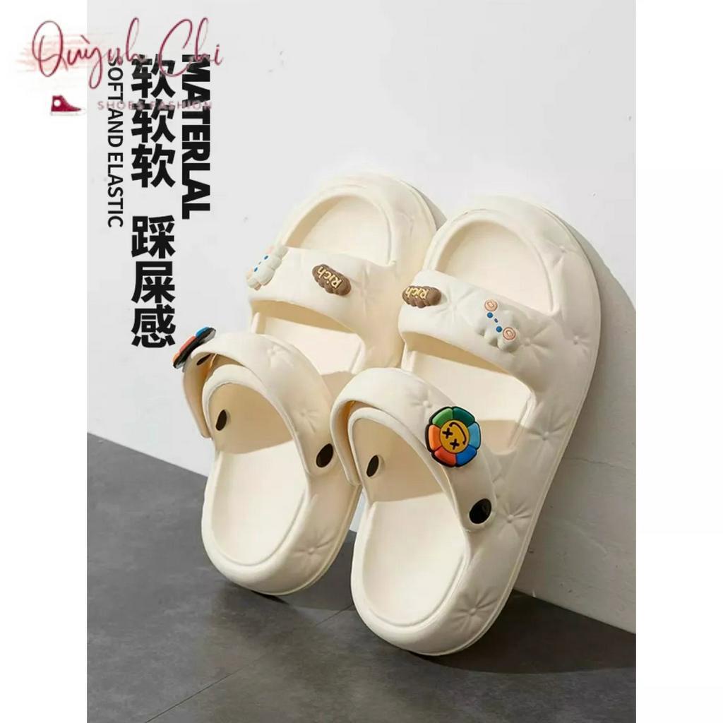 (Loại 1) Dép Sandal Đế Bằng Cao 4 Cm , Dép Quai Hậu Nữ Đế Cao Chất Liệu Eva Siêu Nhẹ Xixitiao Tb533