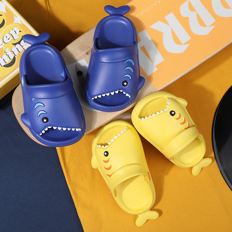 Cute shark-shaped children's slippers   Ready Stock Baby Sandals Non-slip Comfortable Cute Child Shoes Fashion Cartoon kids Slipper Lightweight Baby Shoes