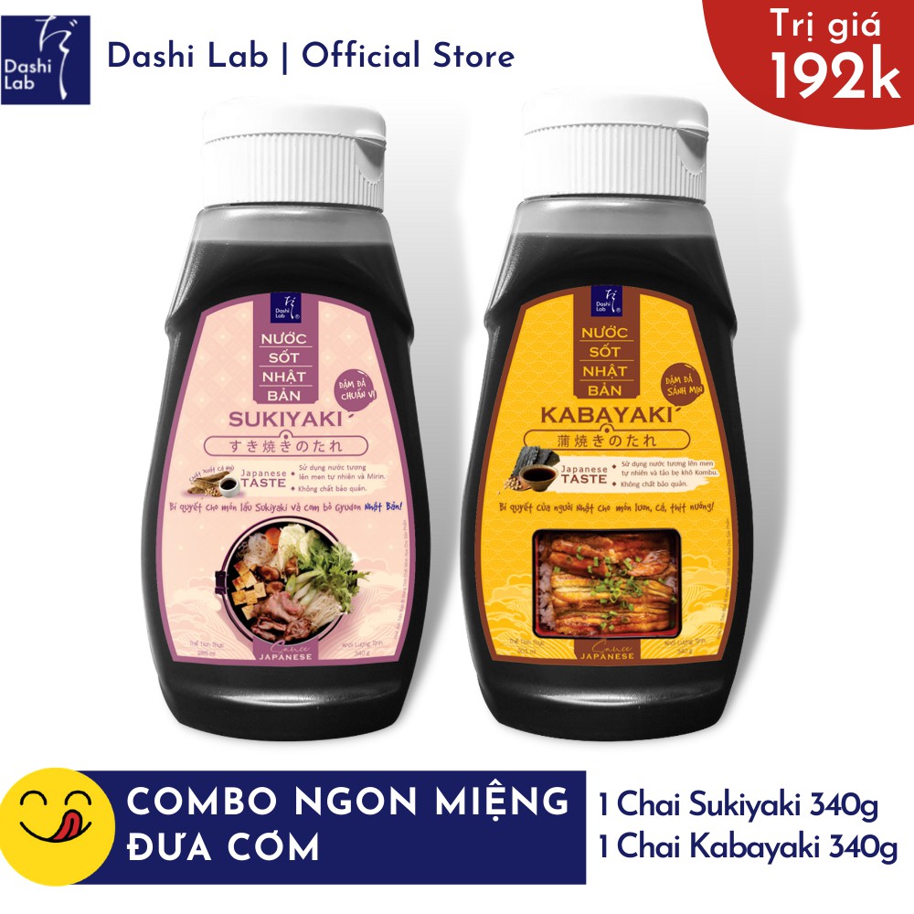 Combo Ngon miệng đưa cơm (1 chai Kabayaki 340g, 1 chai Sukiyaki 340g)