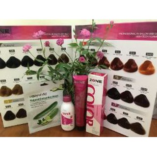 Com bo thuốc nhuộm Zone cùng trợ nhuôm Zone tặng mặt lạ Eazywhite