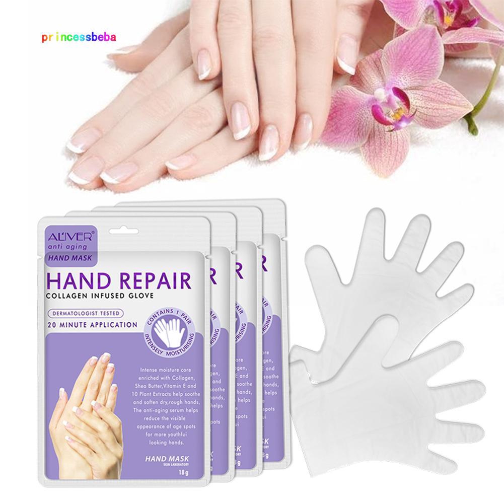 ❤Beba❤ALIVER Moisturizing Hand Mask Exfoliating Remove Dead Skin Film Hand Care