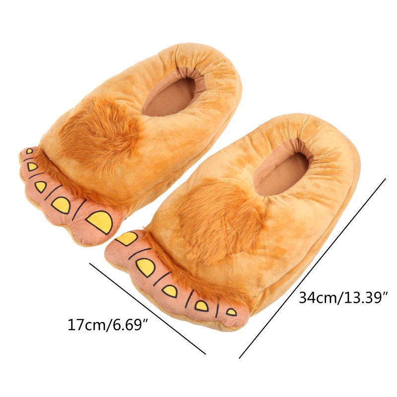 Youyo Giày Lông Xù Hình Bàn Chân To Hóa Trang Lạ Mắt &amp; Ấm Áp Cho Trẻ Em Người Lớn