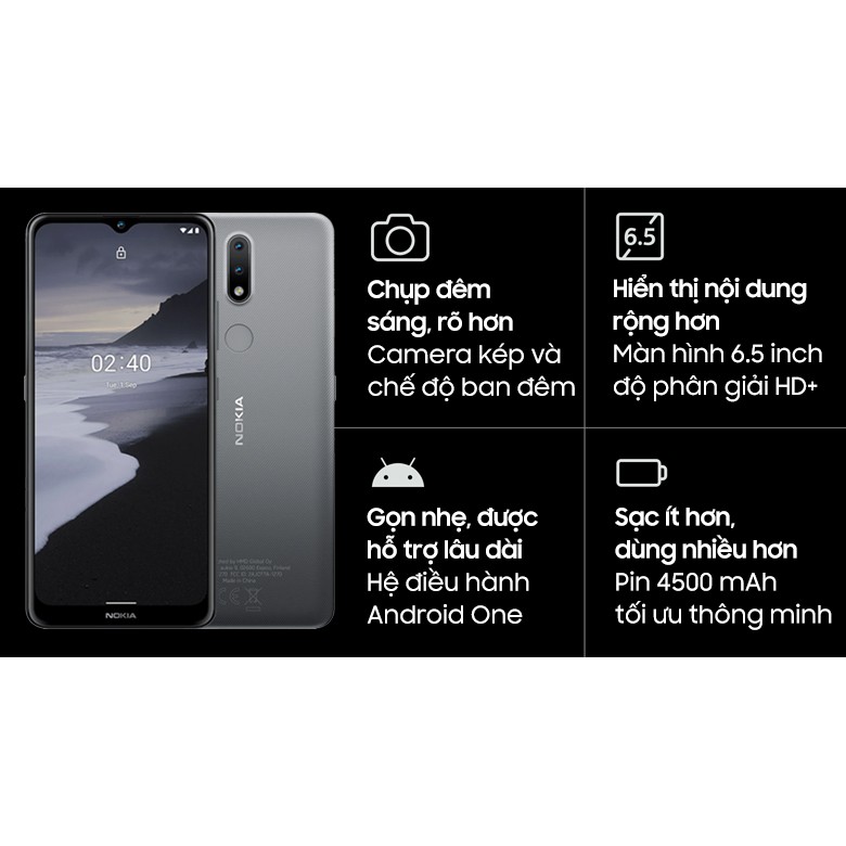 [Mã ONHAVOISHOPEE5 giảm 100K]Điện thoại Nokia 2.4 mới 2GB/32GB - Màn hình 6.5 inch - Pin 4500 mah - BH 12 tháng | BigBuy360 - bigbuy360.vn