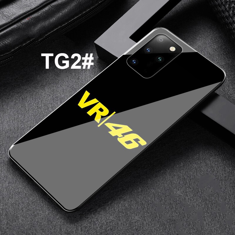 Ốp lưng kính cường lực họa tiết valentino rossi vr 46 cho Samsung Galaxy A70 A60 A50 A40 A30 A20 A10