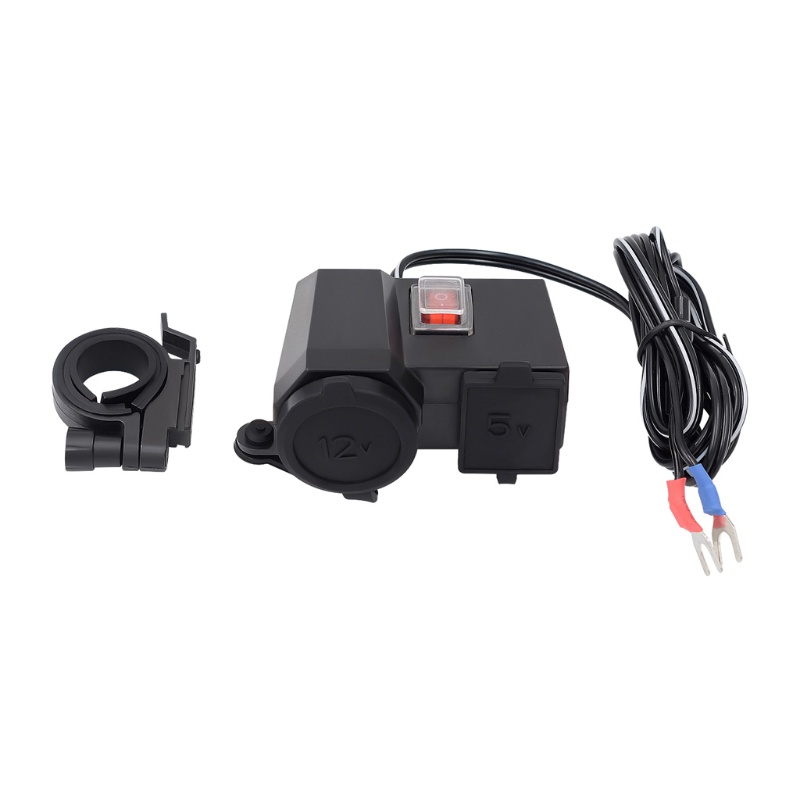 Ổ Cắm Sạc Hai Cổng USB Có Màn Hình Hiển Thị Điện Áp Cho Xe Hơi Xe Máy Tàu Thuyền ATV 12V