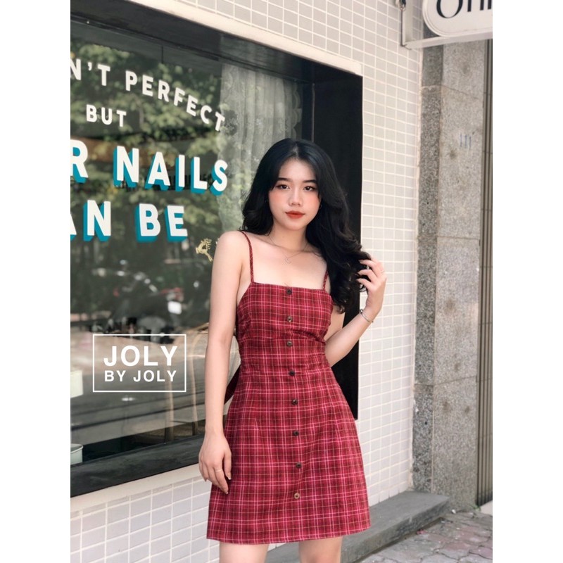 [Mã WAMT1505 giảm 10K đơn 0K] Đầm Caro Đỏ Thắt Nơ Lưng | BigBuy360 - bigbuy360.vn