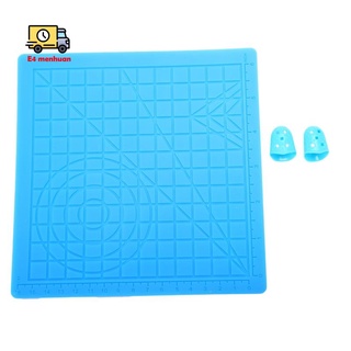 Tấm lót bút vẽ 3d bằng silicone với 2 nắp silicone kèm khuôn vẽ 3d cho trẻ em và người lớn