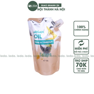 Kem ủ tóc collagen No.6 argan oil, dầu hấp tóc collagen argan oil treatment no.6 450ml leda