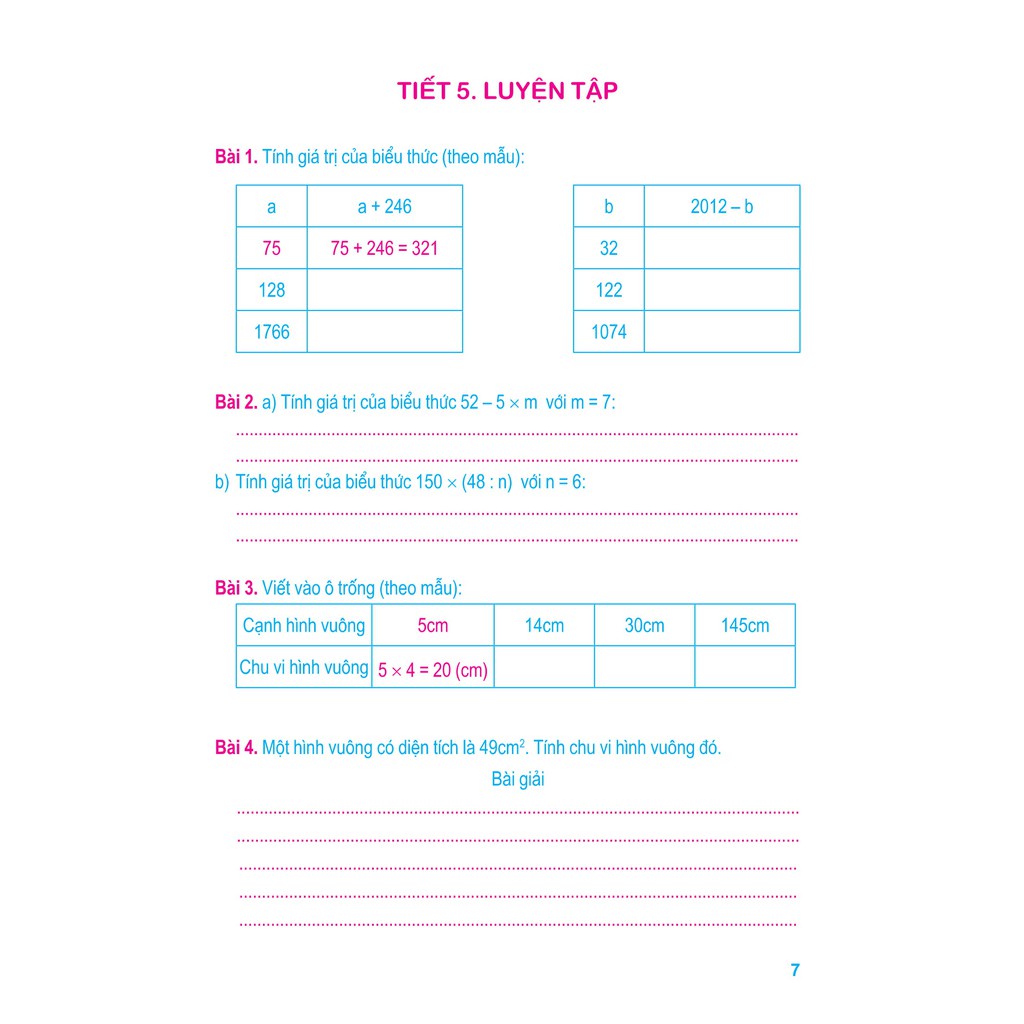 Sách: Vở Bài Tập Toán Nâng Cao Lớp 4 - tập 1