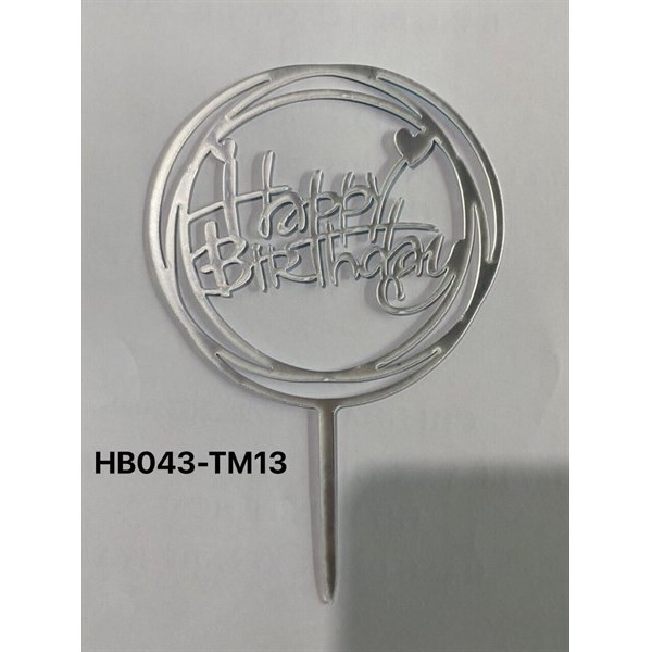 Que cắm chữ mica HPBD - 10 cái