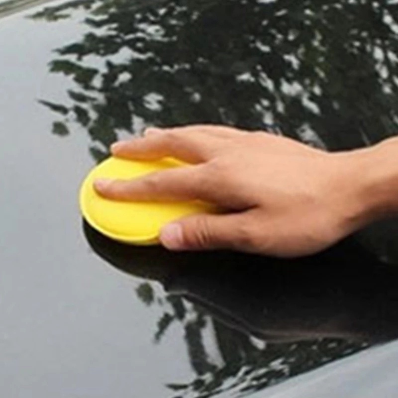 Mút Xốp Tròn Đánh Bóng ô tô xe máy Màu Vàng Tiện Dụng