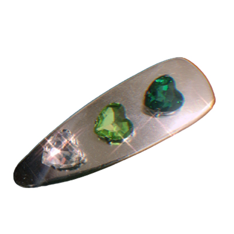 Kẹp Tóc Đuôi Ngựa Đính Đá Pha Lê Hình Trái Tim