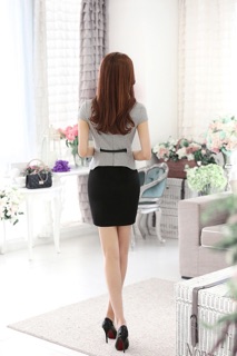 Đam ôm công sở kèm belt nhập hk