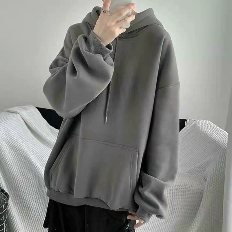 áo hoodie nỉ bông - xám chuột | BigBuy360 - bigbuy360.vn