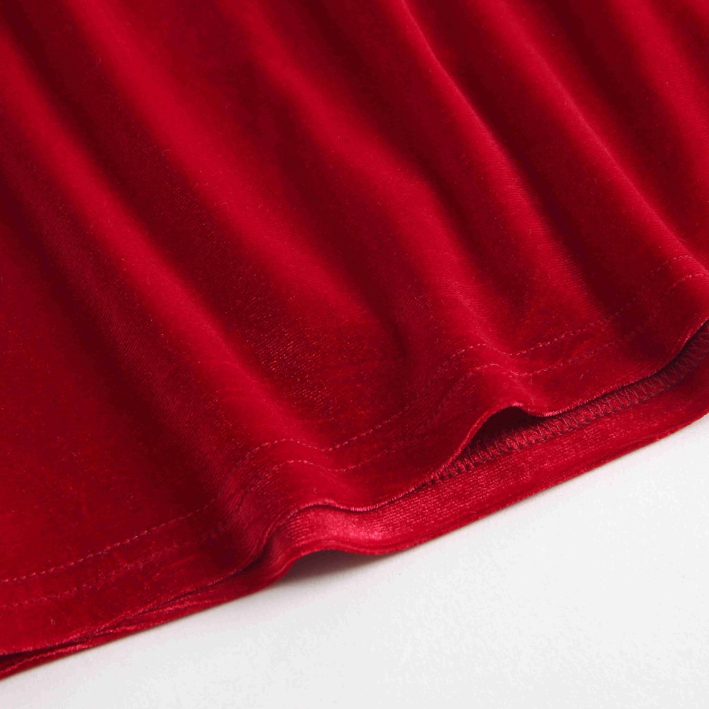 Sanlutoz Fashion Dress for Girls Red Long Sleeve Bow Dresses Party Wedding