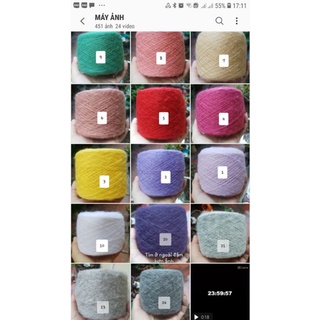 Cuộn len mohair sợi nhỏ , cuộn 100g sử dụng đan móc áo, váy,khăn mũ, len mềm, nhẹ, ấm.
