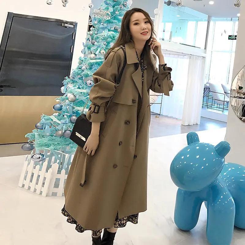 Áo Khoác Gió Dài Qua Gối Thời Trang Mùa Xuân Mới Phổ Biến Cho Nữ