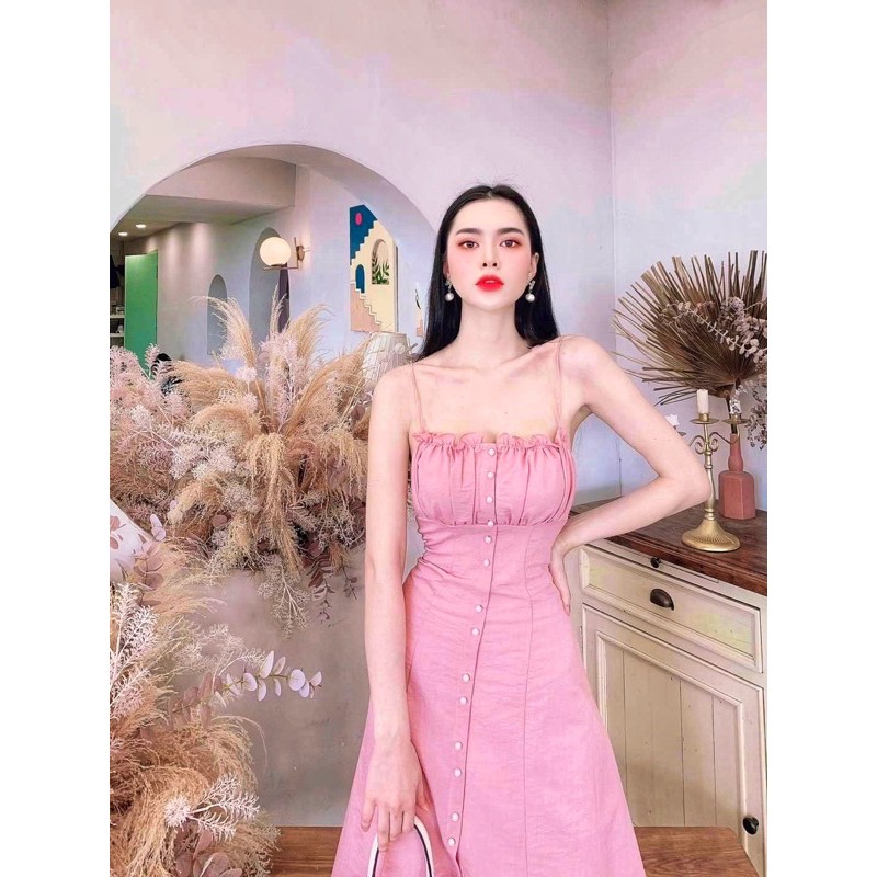 Đầm maxi 2 dây đính chuổi 2 màu | BigBuy360 - bigbuy360.vn