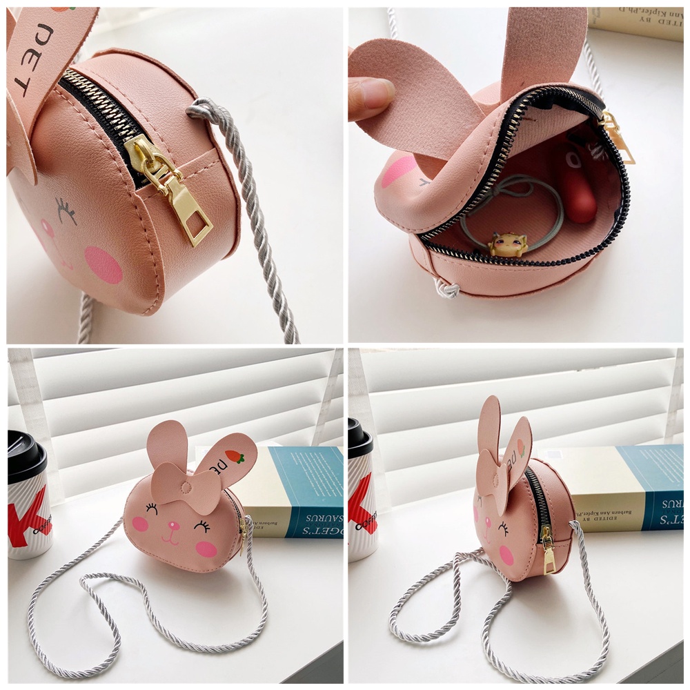 Túi Đeo Chéo Mini Hình Động Vật Họa Tiết Hoạt Hình Dễ Thương Phong Cách Thời Trang Đi Chơi Cho Bé Gái