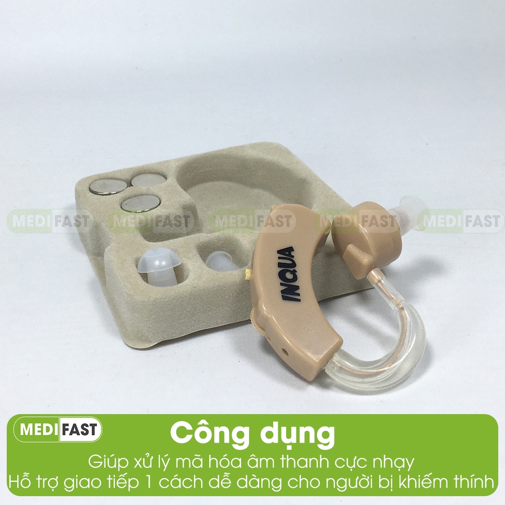 Máy trợ thính Maxola và Inqua không dây, tai nghe siêu nhỏ cho người già sạc pin, lọc tiếng ồn