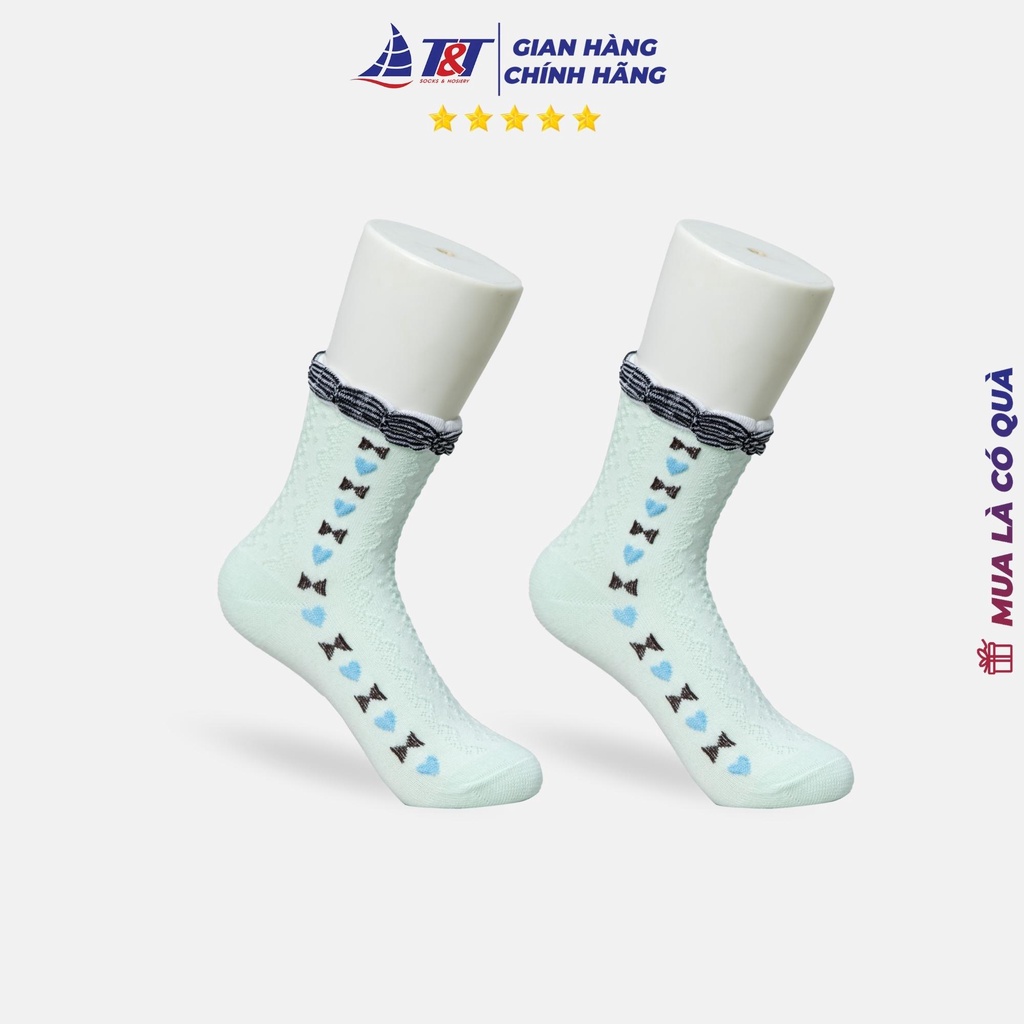 Combo 7 đôi Tất Nữ hoạ tiết nhiều màu T&amp;T SOCKS &amp; HOSIERY