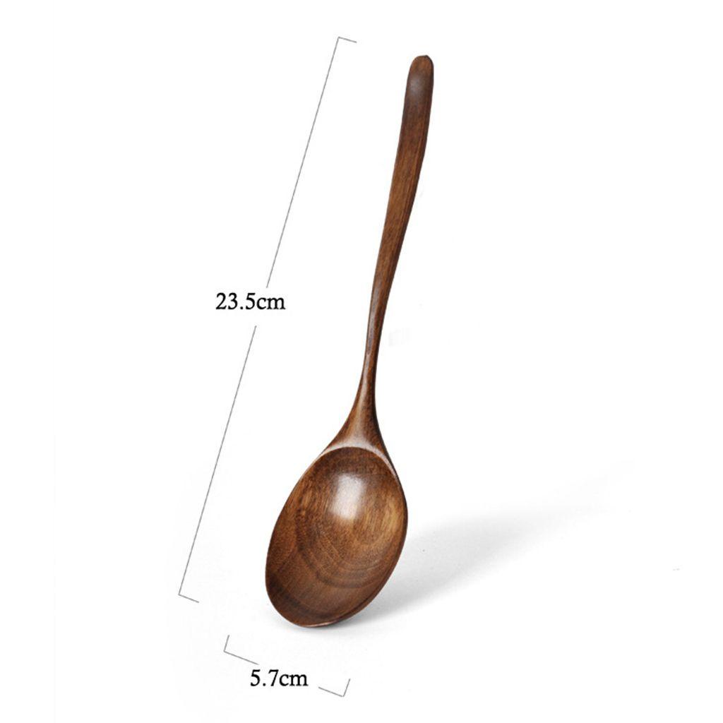 HARRIETT Muỗng Gỗ Cán Dài Không Dính Đa Năng Phong Cách Nhật Bản