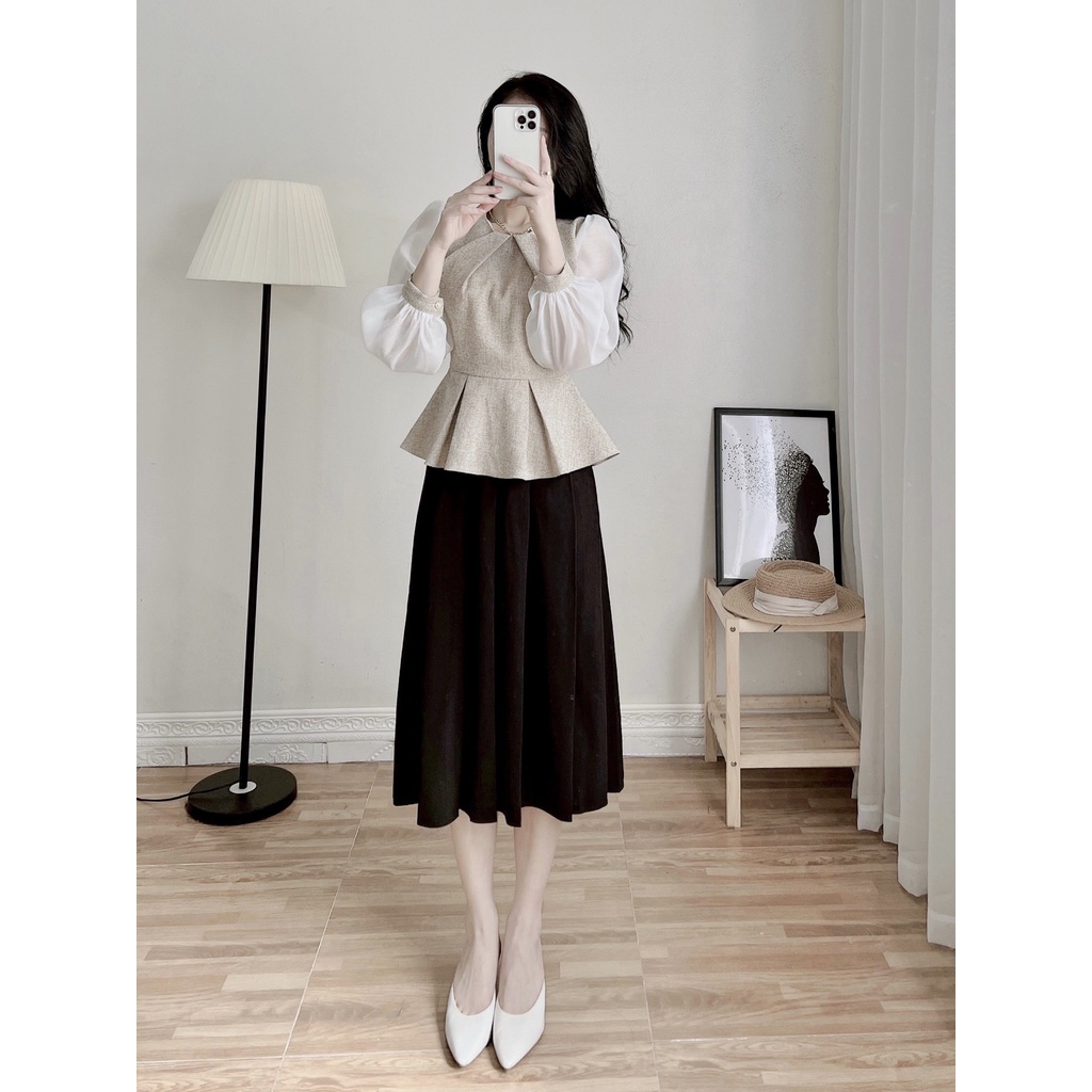 Áo TK peplum ly cổ Zamy