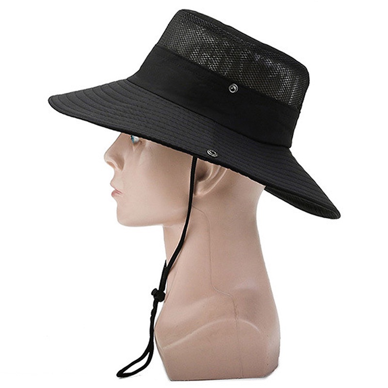 Nón Tai Bèo Vành Rộng Họa Tiết Rằn Ri Chống Tia Uv Gấp Gọn Thời Trang Đi Biển Cho Nam