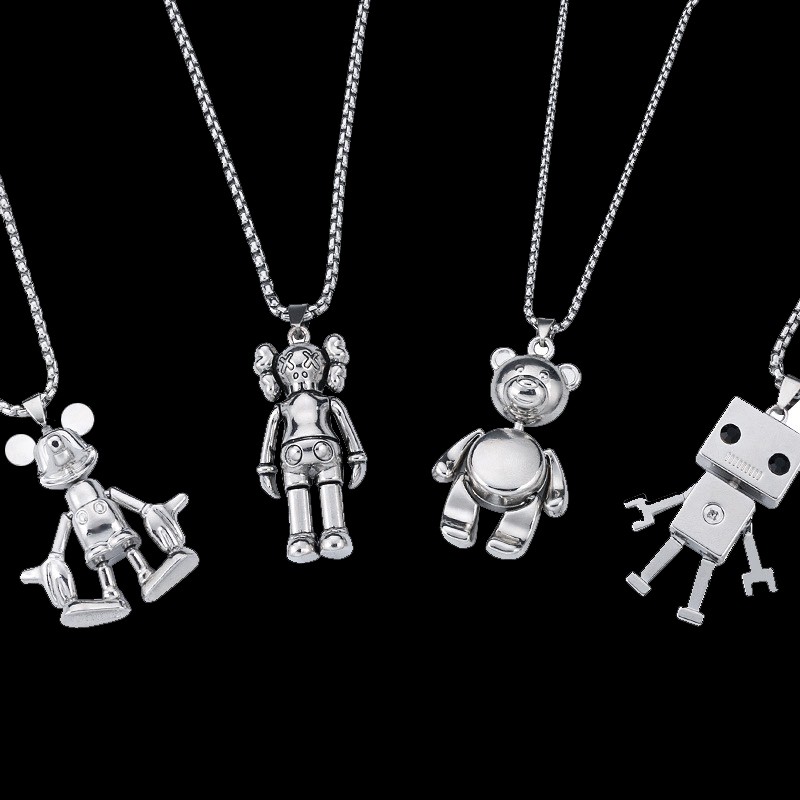 Dây chuyền titan Dáng Dài hình KAWS, MICKEY, ROBOT, PHI HÀNH GIA phong cách HIPHOP cá tính